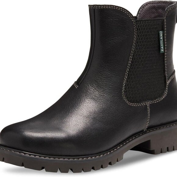 Brand New Womens Ida Black Size 6 Calf High Leather Chelsea Boot - Picture 1 of 7